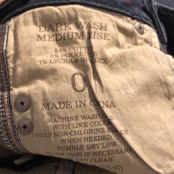 NEW Tommy Bahama Dark Wash Straight Leg Jeans Sz0 - Picture 5 of 5